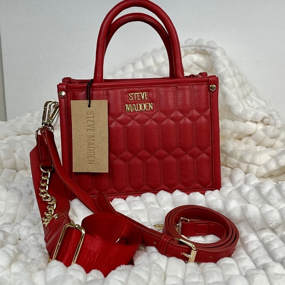 NWT Steve Madden (Bniko) Satchel/Crossbody Bag - Red